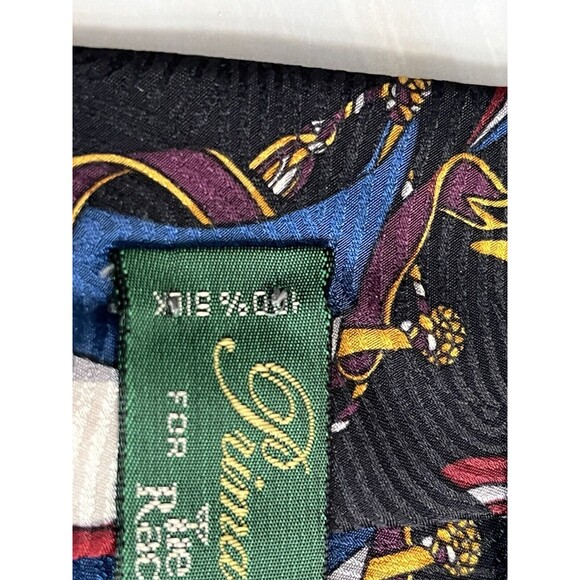Primavera For Tie Rack Flags Necktie 100% Silk Made In Italy 58/4 EUC